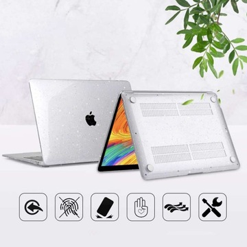 Жесткий чехол Alogy для Apple MacBook Air 13 M1 2020, прозрачный блестящий чехол