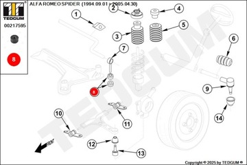 фото thumb №13, Втулка з'єднувач стабілізатора передньої нижня alfa romeo fiat lancia