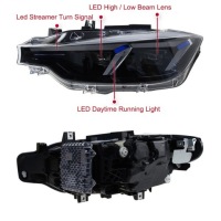 фото thumb №2, Led фара assembly for bmw 3 series f30 f80 2013-2019 refit full led