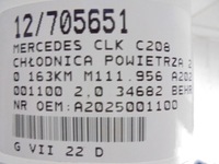 фото thumb №9, Mercedes clk c208 радиатор воздуха интеркулер a2025001100 2,0 34682