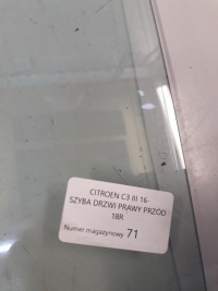 фото thumb №4, Citroen c3 iii скло двері правий перед 18r