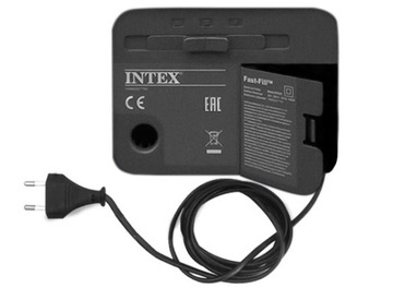 БОЛЬШОЙ ВЕЛЮРОВЫЙ НАДУВНОЙ МАТРАС INTEX INDUSTRY СО ВСТРОЕННЫМ НАСОСОМ