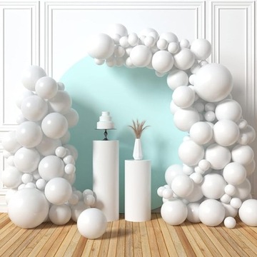 БИОРАЗЛАГАЕМЫЕ ШАРЫ PASTEL ECO БОЛЬШИЕ 25см Белые 100 шт.