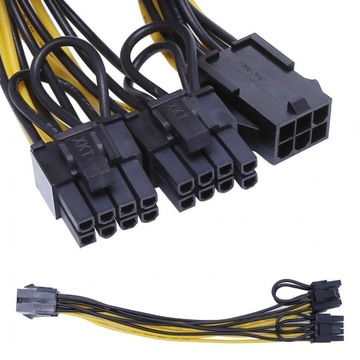 Разветвитель питания PCI-E 6PIN — 2x 6+2PIN Riser