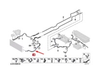 Bmw 2 active tourer f45 пабтрубок  обратный жидкость охлаждающий 17127645479 Цена, фото thumb