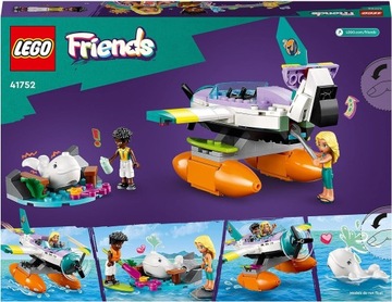 LEGO Friends 41752 Набор «Спасательный гидросамолет» + бумажный пакет LEGO