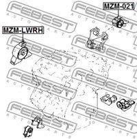 фото thumb №2, Подушки безпеки двигуна febest mzm-lwrh