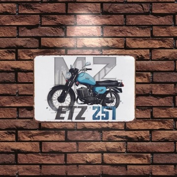 Декоративная доска-лист 20х30 см Motor Emzetka MZ ETZ 251 Retro Vintage