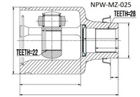 фото thumb №1, Nty npw-mz-025 набір шарнір, wał привідний