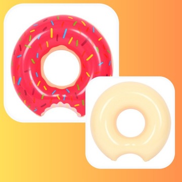 KOŁO DMUCHANE DONUT DO PŁYWANIA DO WODY NA BASEN RÓŻOWY MATERAC 90 CM XXL