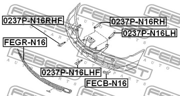 фото thumb №9, Fecb-n16 febest заглушка буксировочный haku передней zd nissan almera uk