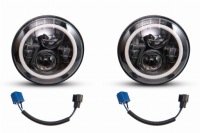 фото thumb №10, Jeep wrangler jl 2018+ лампы передние светодиодные 7'' halo eyes