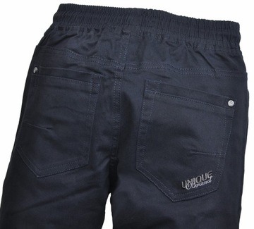 GULIO Брюки строгие JOGGERS, удобные, на резинке, темно-синие, размер 134/140