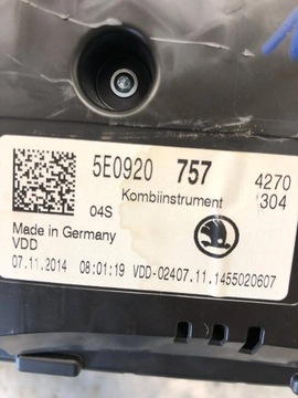 фото thumb №7, Спідометр  прилади skoda octavia iii vrs 5e0920757 європа