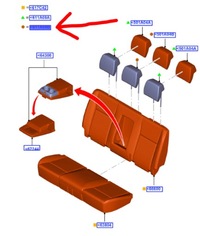 фото thumb №1, Підголівник задній середній ford ranger mk5 2011-15