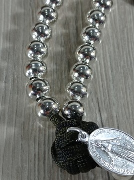 Мужской ROSARY WARRIOR OF MARY Парашютный шнур Паракорд Шарики 10 мм