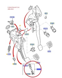 фото thumb №10, Пружина педали сцепления ford mondeo s-max galaxy