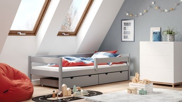 Łóżko Pojedyncze Drewniane PAWCIO 160x80