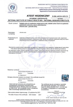 СОЛЬ ТАБЛЕТКИ СОЛИ ДЛЯ СТАНЦИЙ СМЯГЧЕНИЯ ВОДООЧИСТКИ 20 КГ ПАКЕТ CIECH