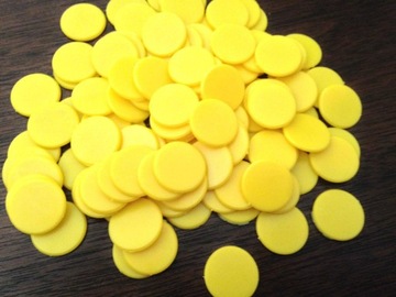 100 sztuk plastikowych znaczników Bingo na kolor żółty