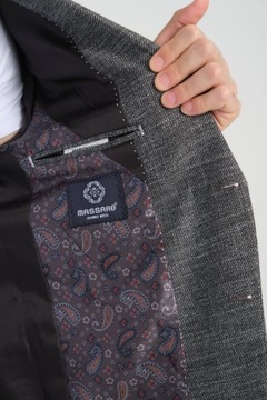 Marynarka męska szara melanżowa wizytowa elegancka turecka casual 56
