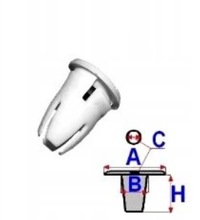 фото thumb №1, Кліпса штифт планки порогової mercedes w201 w202