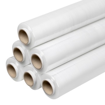 6x FOLIA STRETCH BEZBARWNA STRECH TRANSPARENT 17mic STRECZ DO OWIJANIA 275m