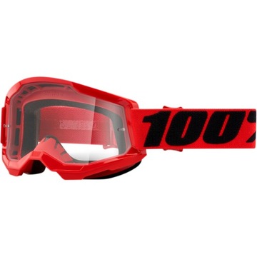ОЧКИ 100% STRATA 2 RED CLEAR CROSS ENDURO QUADA ATV MX CROSS RED