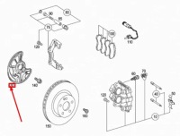 Купить Mb s w220 плита защитная тормоза колеса передний правого a2204211420, фото thumb