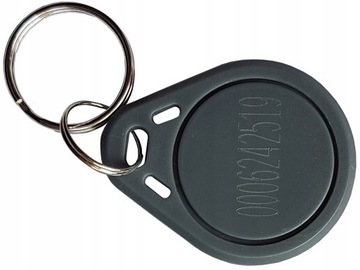 TAG RFID Уникальный брелок 125 кГц EM4100 для МЕЖТЕХНЕГО ЗАМКА серый 100 шт.