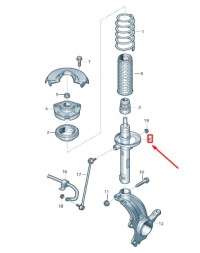 Купить Skoda superb mk2 3t передняя часть gas shock абсорбер 3c0413031m, фото thumb