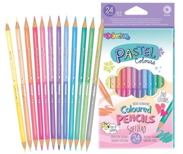 КАРАНДАШИ COLORINO 12/24 пастельных ЦВЕТА