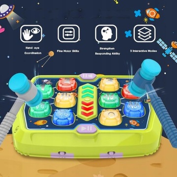 Аркадная игра «Вышибалы» Игрушечная игра «Молот» с музыкальным и световым молотком x2