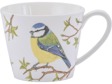 Porcelanowy Kubek 400 ml kolekcja Ptaki Polski Agata Hajdecka SIKORA MODRA