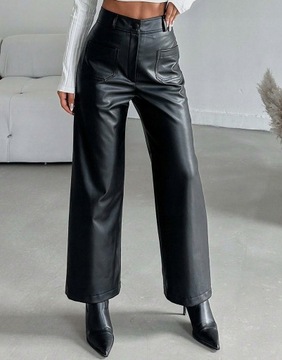 SHEIN ПРЯМЫЕ КОЖАНЫЕ БРЮКИ 36 Shein