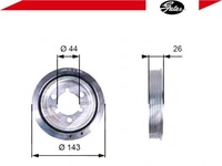 фото thumb №2, Колесо ременное вала коленчатого [gates]