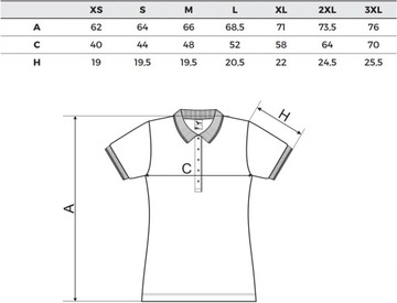 MALFINI PIQUE 210 DAMSKA koszulka polo bluzka DOPASOWANY KRÓJ L