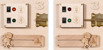 TABLICA MANIPULACYJNA SENSORYCZNA MONTESSORI 21W1