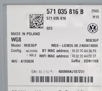 фото thumb №11, Навигация mib3 vw tiguan iii ct1 571 571035816b
