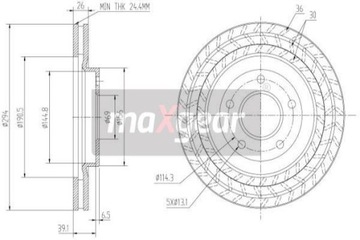 фото thumb №2, Диск гальмівна перед jeep compass/jeep patriot 2006-