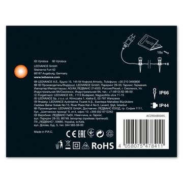 Lampki ogrodowe łańcuch 9 DOT LED 6W 830 LEDVANCE