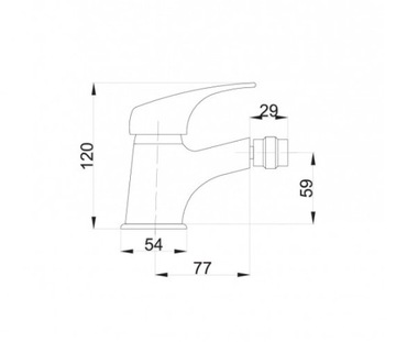 BATERIA BIDETOWA STOJĄCA NANO REGULATOR CERAMICZNY