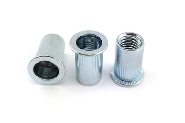 50 x nitonakrętka M6 płaska okrągła głowica 6 mm