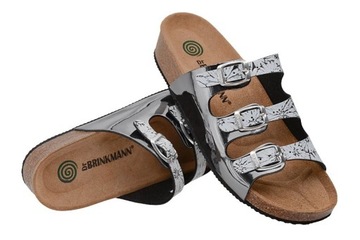 Klapki Dr BRINKMANN 701289 r.41 Srebrne Naturform