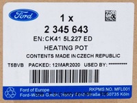 фото thumb №9, Нагреватель adblue ford ranger mk5 transit mk7