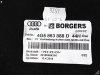 фото thumb №8, Audi a6 c7 4g5 10-18 рестайлінг лімузин sedan боковина оббивка багажника права