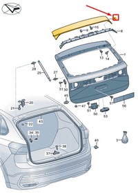 фото thumb №1, Vw taigo cs rear задняя дверь спойлер 2g7827933a041