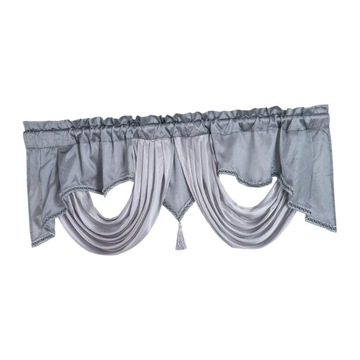Kieszeń na pręt Valance Oddychająca zasłona okienna Panel Poziomy okien Decor Szary