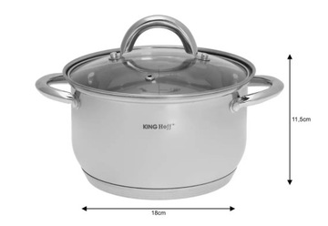 Кингхофф набор из 3 горшков 2.9L 3.9L 6.6L KH-4447