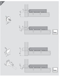Blum Tip-On амортизатор 956.1004, короткий, белый, с магнитом